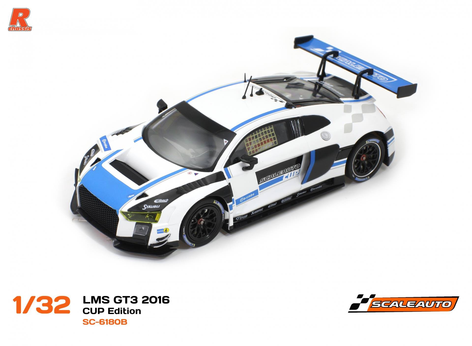 Scaleauto SC-6180B LMS GT3 2016 CUP Edition, blanco azul Scaleauto SC-6180B LMS GT3 2016 CUP Edition, blanco azul