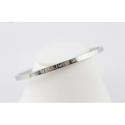 Bracelet acier message JE T/'ADORE Lolo /& Yaya