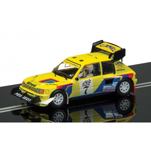 Scalextric "Camel" Peugeot 205 T16 DPR W/ Lights 1/32 Slot Car C3641
