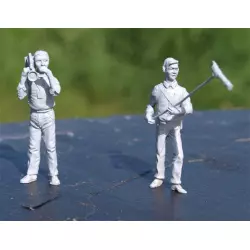 LE MANS miniatures Figurine Equipe TV : Cameraman et preneur de son