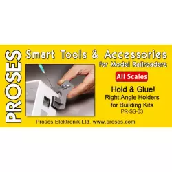 Proses PR-SS-03 Pinces Angle Droit Hold & Glue! pour Kit Bâtiments x2