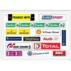 Slot Track Scenics LML-A Le Mans Logos pack A