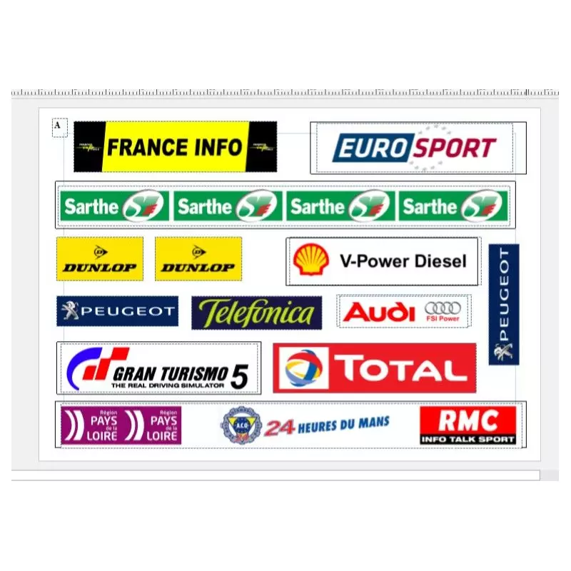  Slot Track Scenics LML-A Le Mans Logos pack A