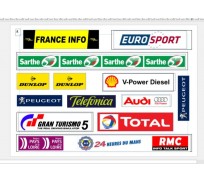 Slot Track Scenics LML-A Le Mans Logos pack A