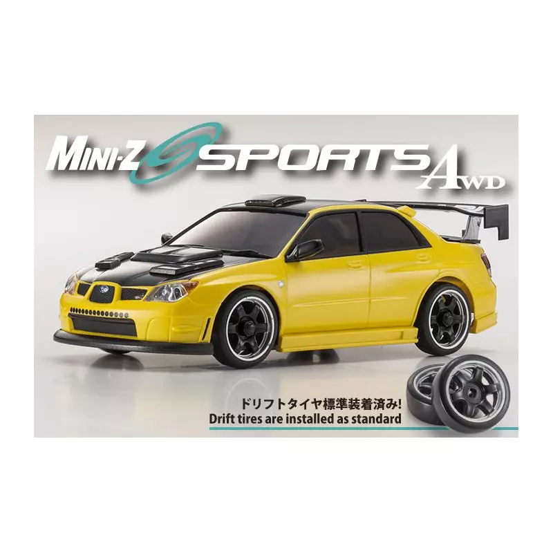 Kyosho Mini-Z MA020 Sports 4WD Subaru Impreza WRX Aero Kit (KT19) Yellow