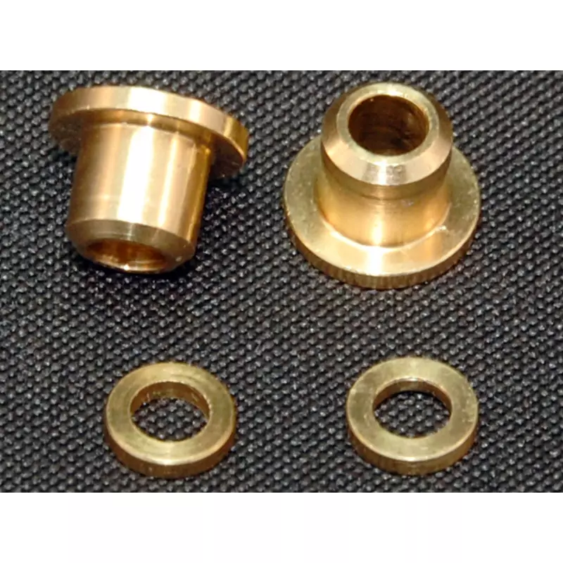 BRM Brass turned bearings for rear axle and brass washers for front axle (x2+2)