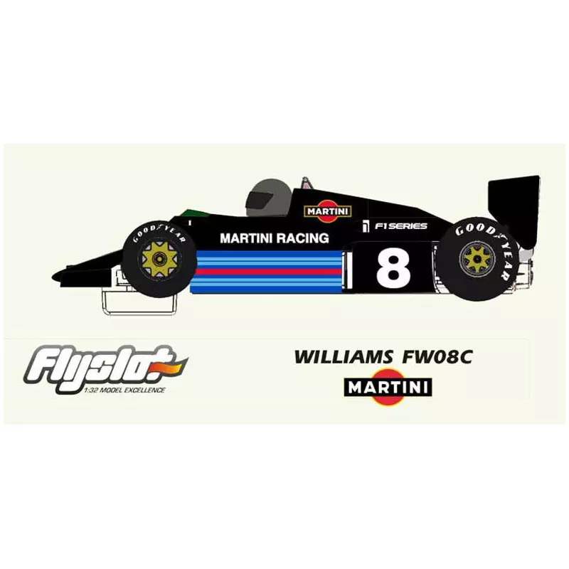Flyslot 040301 Williams FW08C Martini Edition