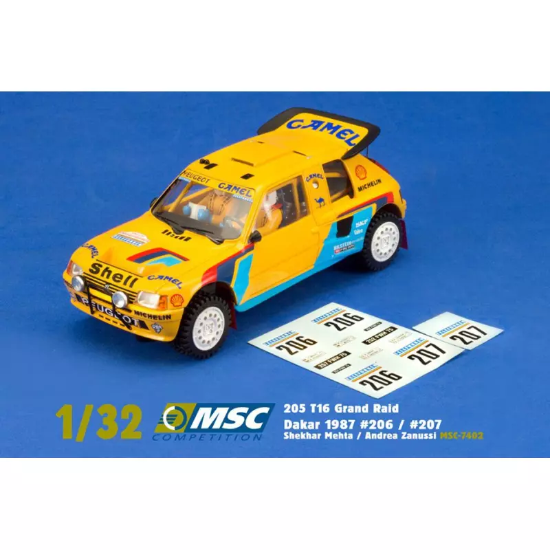 MSC Competition MSC-7402 Peugeot 205 T16 Grand Raid Dakar 1987 n.205 & n.207