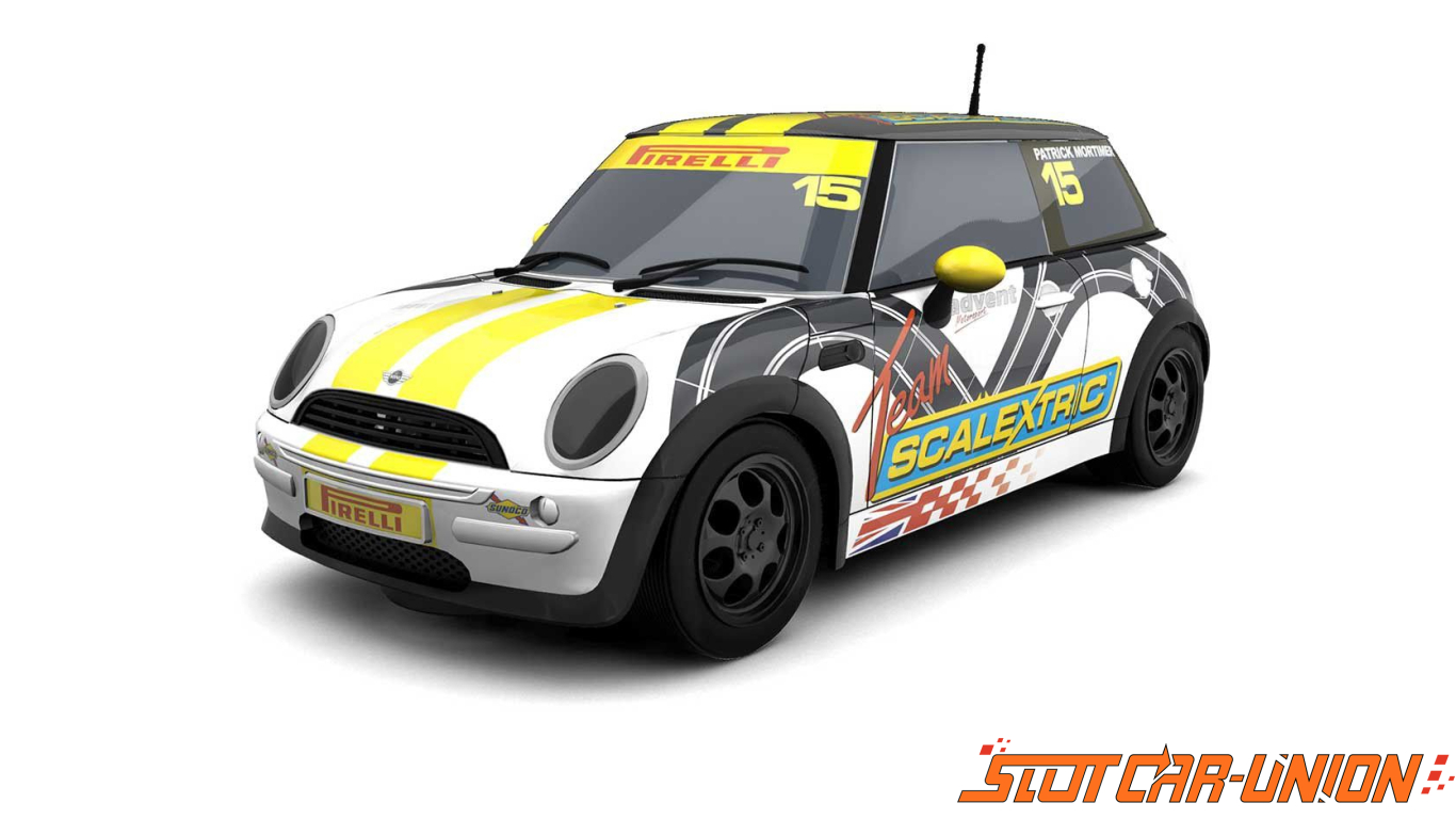 2007 Micro Scalextric MINI COOPER HO Slot Car UK Red #1 