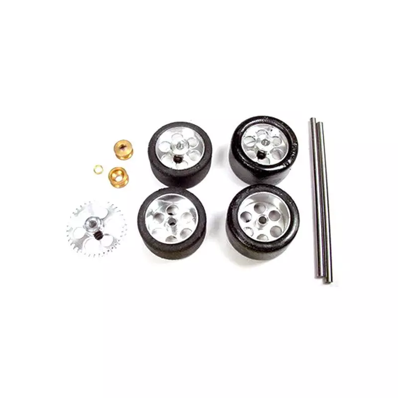  NSR 9212 Front+Rear Kit with Tires on 17" wheels for Fly/Scalextric Sidewinder