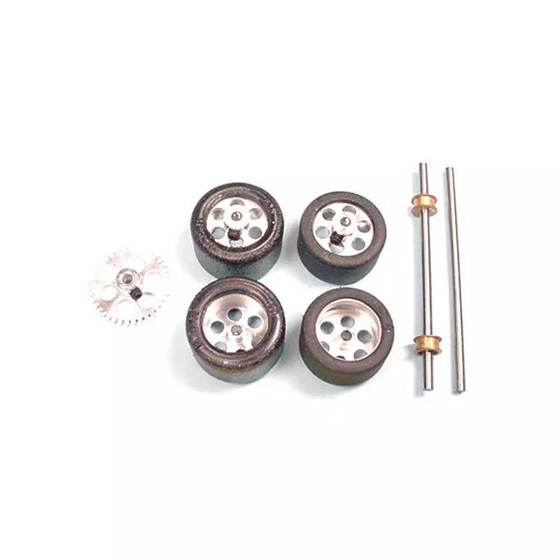  NSR 9202 Front+Rear Kit with Tires on 16" wheels for Fly/Scalextric Sidewinder