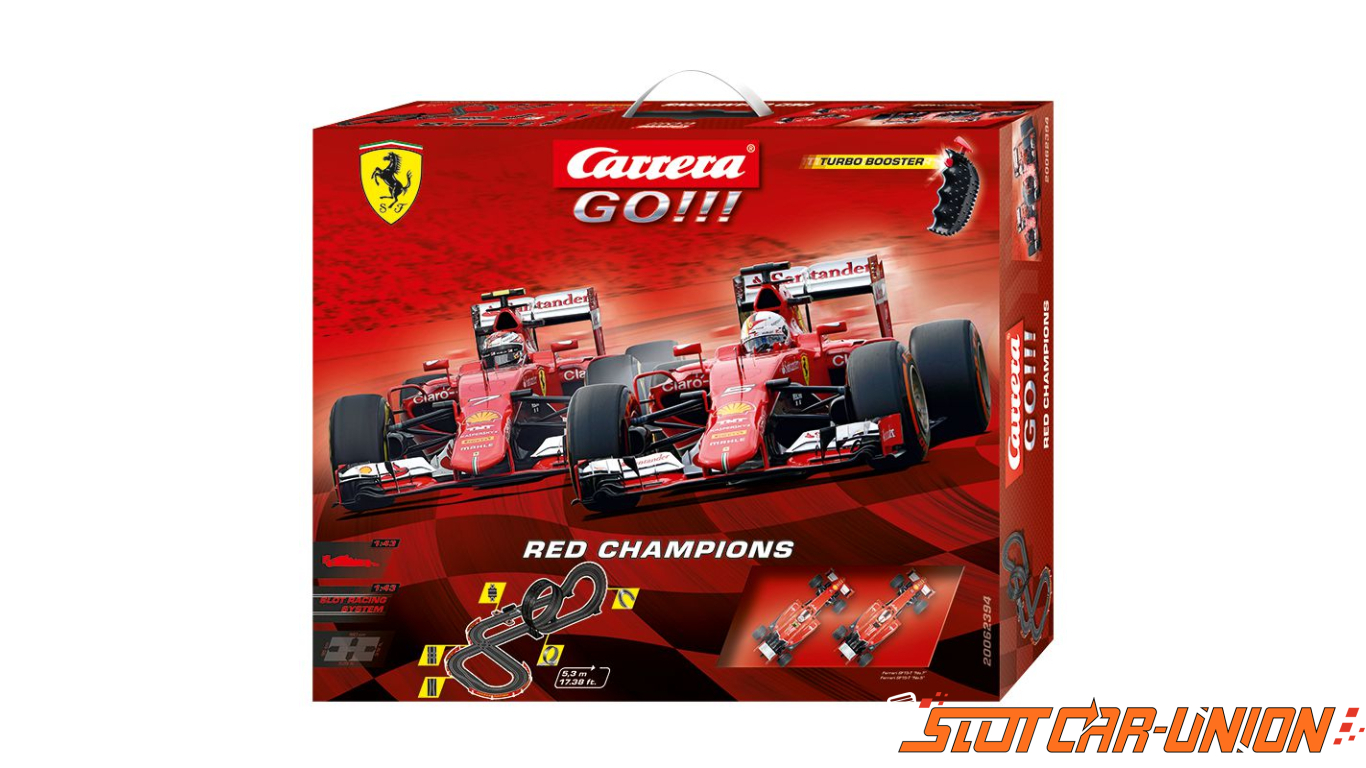Carrera GO 62394 Red Champions Set Slot Car Union