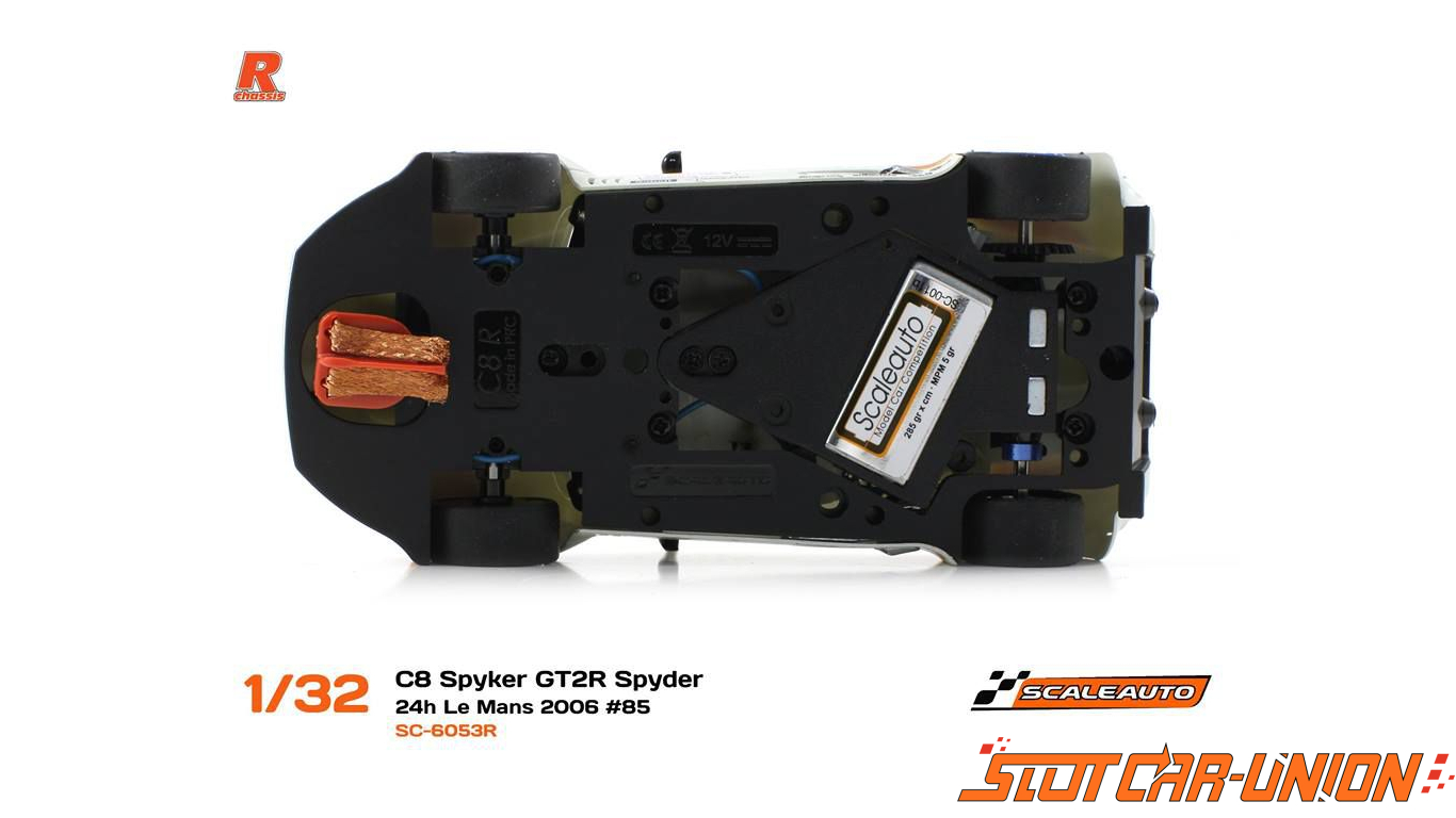 SC-6053R SCALEAUTO SPYKER C8 SPYDER #85 GT2R LE MANS 2006 SLOT CAR 1:32 R SERIES 