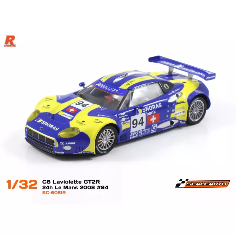  Scaleauto SC-6051R C8 Laviolette GT2R Spyder 24h Le Mans 2008 n.94