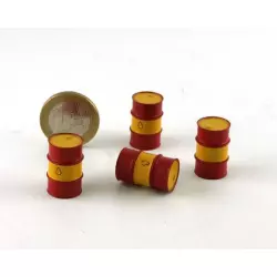 LE MANS miniatures Metal drum 200l red & yellow
