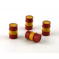 LE MANS miniatures Bidon 200l métal rouge & jaune