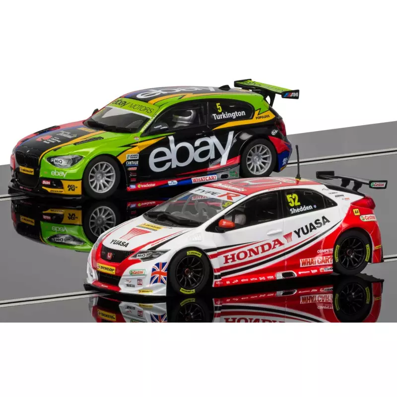 Scalextric C3694A BTCC Champions Twin Pack BMW 125 Series 1 Honda Civic Slot Car Union