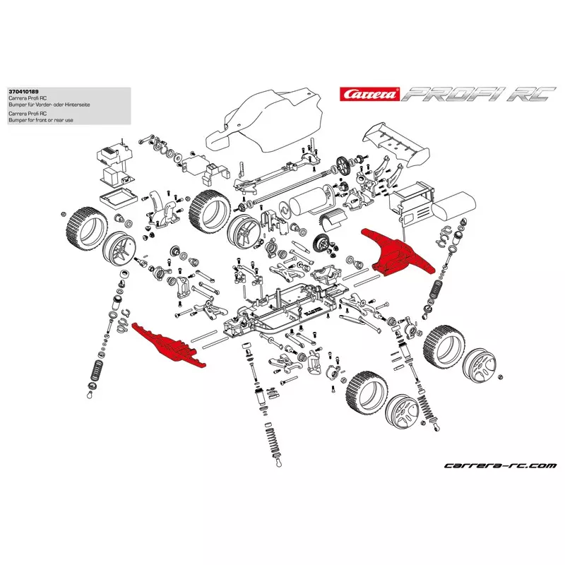 Carrera Profi RC Pare-chocs avant ou arrière pour Copper Maxx / Red Fibre