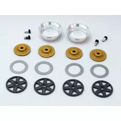 wheel inserts type "BBS 6 spokes" front + rear set - painted (gun metal)