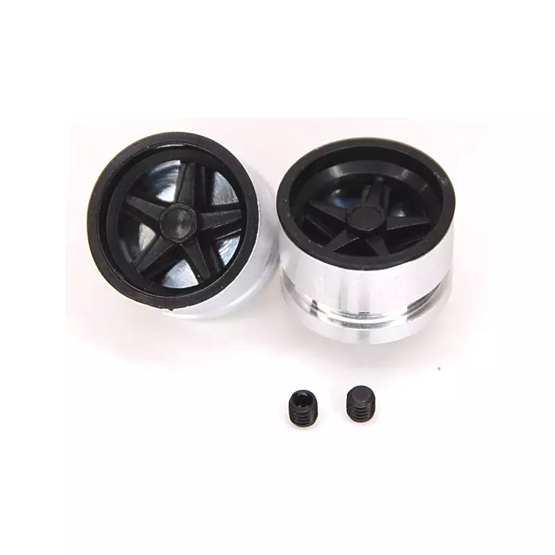  rear wheel hubs for Porsche 917K with black inserts and M3 screws (2x)