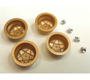 BRM S-086G Wheel insert 512 GOLD with aluminum rings and nuts