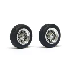 set of classic wheels with tires (front 20x7) - for 3/32" axles (2x)