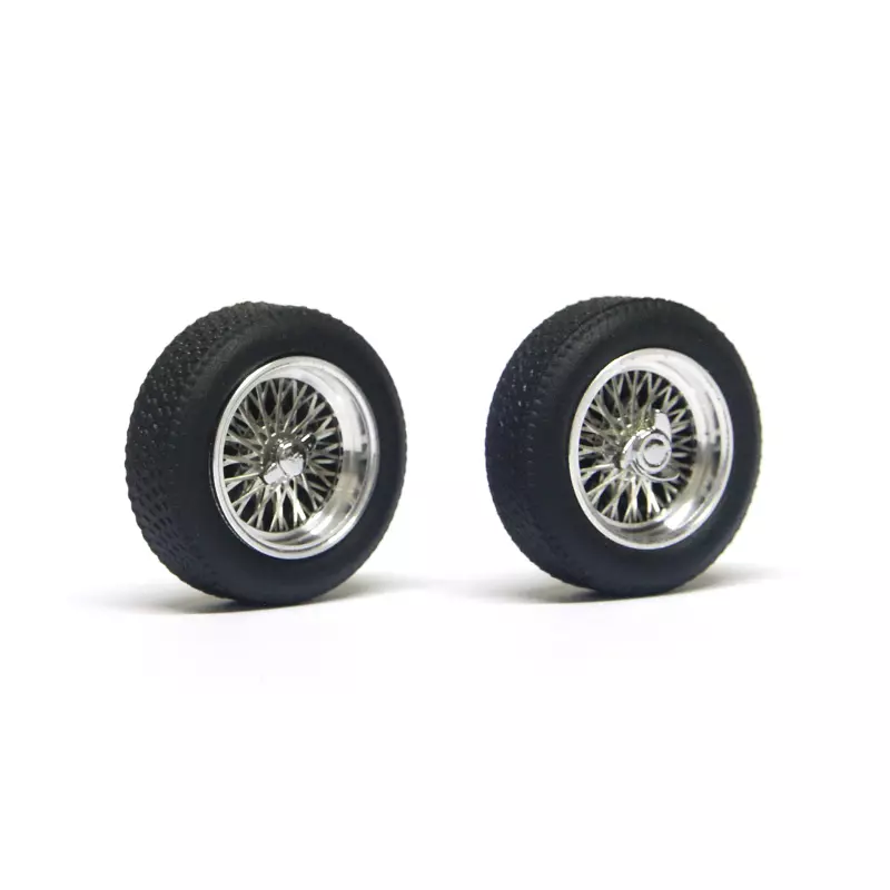  set of classic wheels with tires (front 20x7) - for 2,5mm axles (2x)