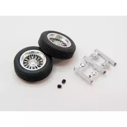 set of classic wheels with tires (front 20x7) - for 2,5mm axles (2x)