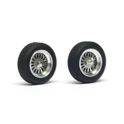 set of classic wheels with tires (front 22x7) - for 3/32" axles (2x)