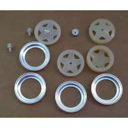 512 unpainted inserts with aluminum rings and nuts