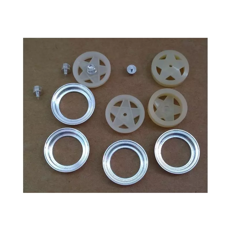  512 unpainted inserts with aluminum rings and nuts