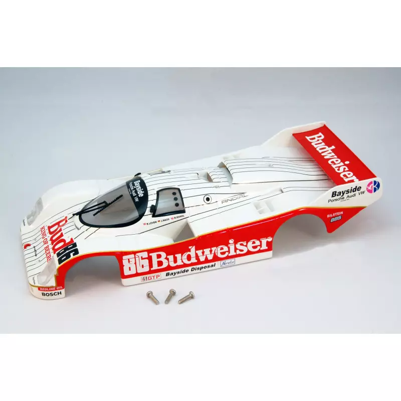 BRM S-001BW Carrosserie complète Porsche 962 IMSA Budweiser no.86, peinte et assemblée