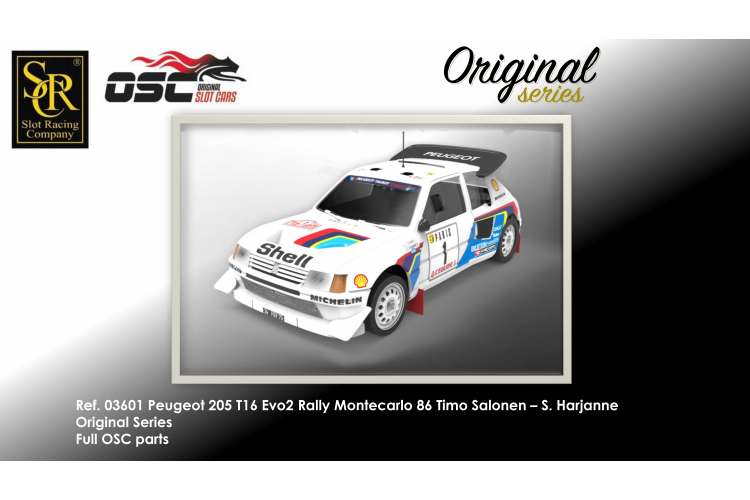 SRC Multicolor Peugeot 205 T16 EVO2 Rally Montecarlo 1986 Salonen-Harjanne 03701 