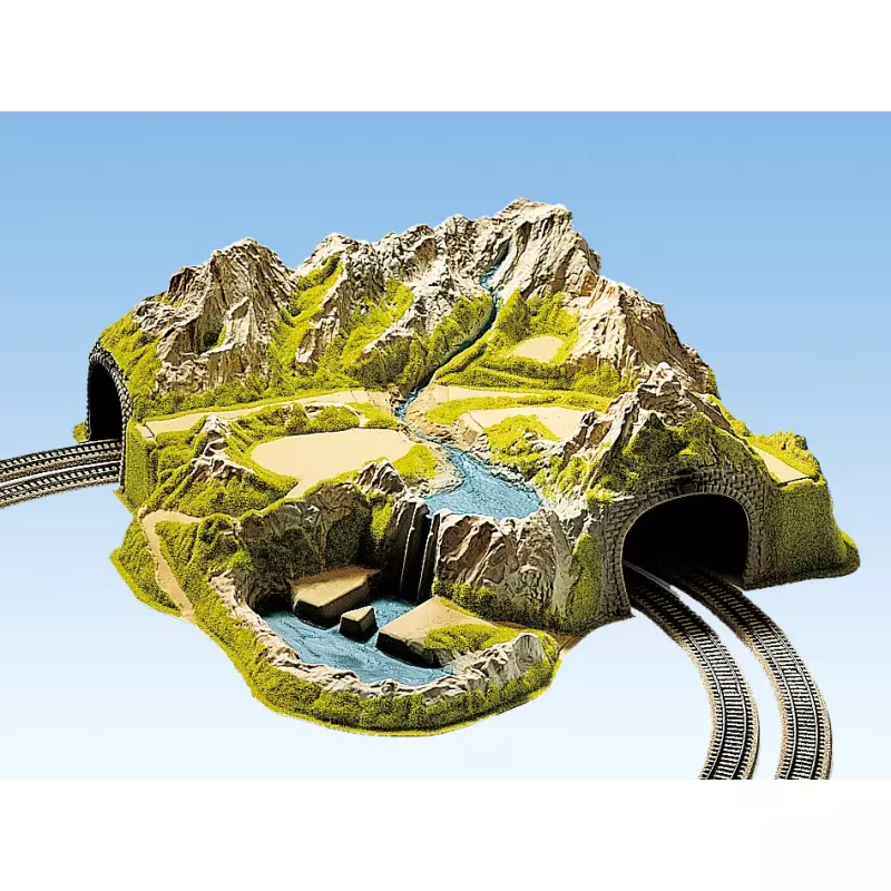 NOCH 05200 Corner Tunnel, Double Track, Curved, 73 x 70 cm