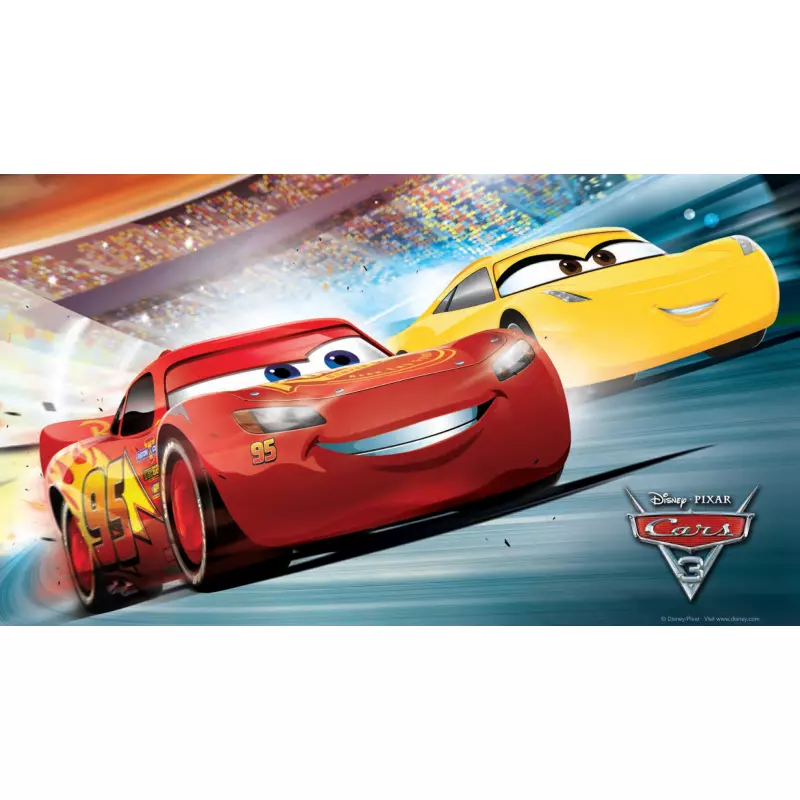 Carrera First Disney/Pixar Cars - Slot Car Race Track - Includes 2 Cars:  Lightning McQueen and Jackson Storm - Battery-Powered Beginner Racing Set  for
