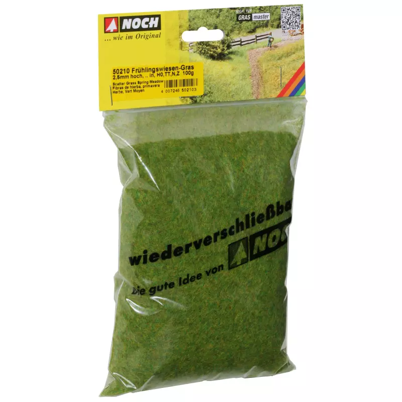  NOCH 50210 Herbe, Vert Moyen, 2,5 mm