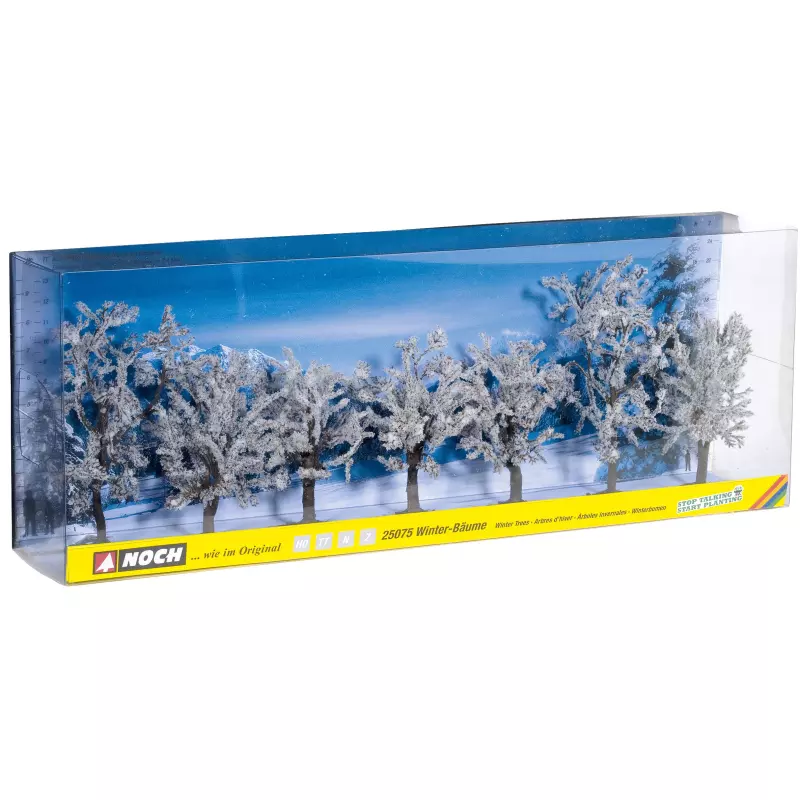 NOCH 25075 Winterbäume, 7 Stück, 8 - 10 cm hoch