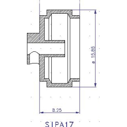 Slot.it PA17-Al Hubs Aluminum Ø15,8 x 8,2mm + inserts OZ type x2