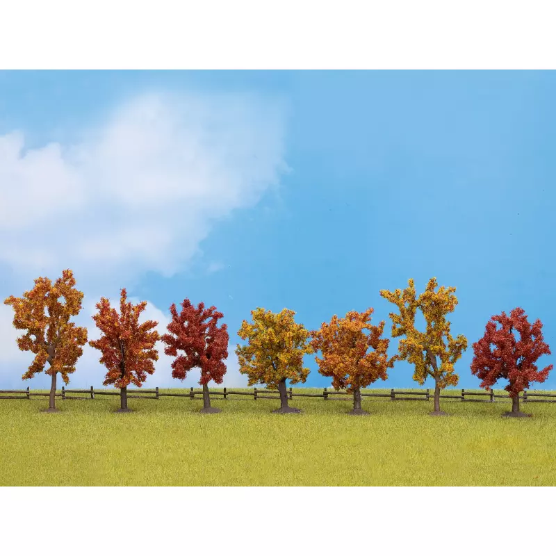  NOCH 25070 Autumn trees, 7 pieces, approx. 8 - 10 cm high