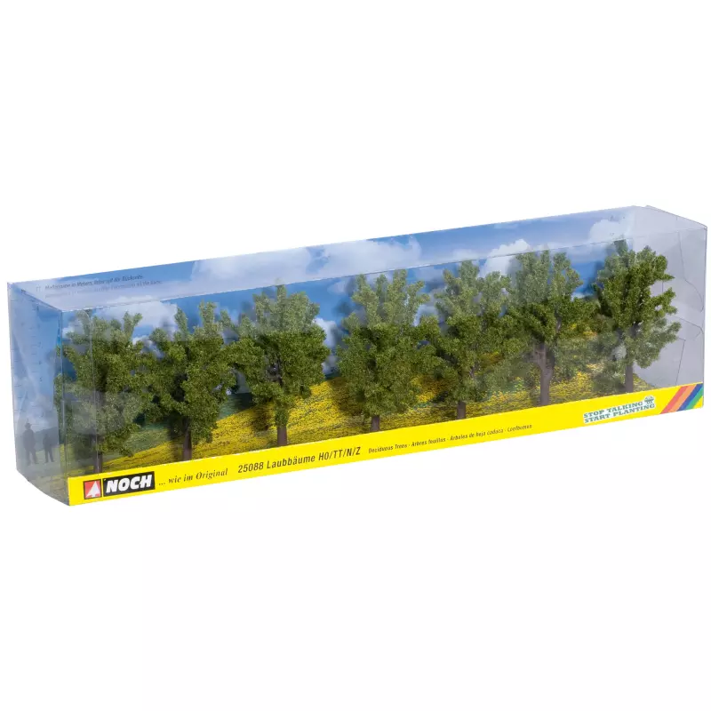 NOCH 25088 Deciduous Trees, 7 pieces, approx. 8 cm high