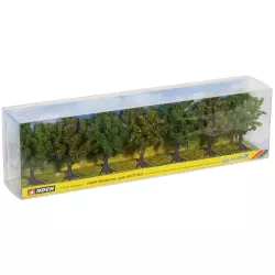NOCH 25090 Fruit Trees, green, 7 pieces, approx. 8 cm high