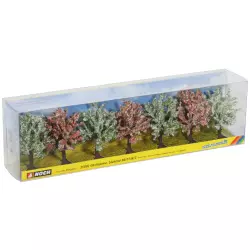 NOCH 25092 Fruit Trees, in blossom, 7 pieces, approx. 8 cm high