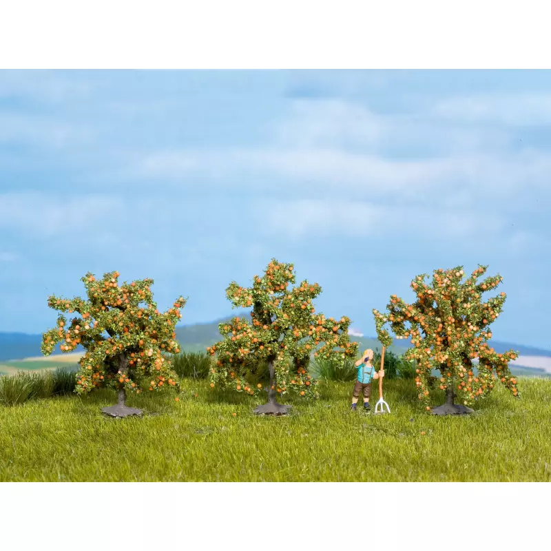  NOCH 25114 Orange Trees, 3 pieces, 4 cm high