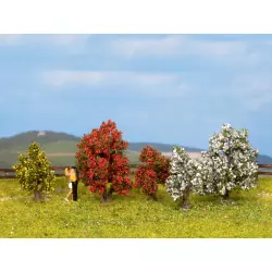 NOCH 25420 Bushes, in blossom, 5 pieces, 3 - 4 cm high