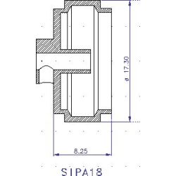 Slot.it PA18-Als Jantes Aluminium Ø17,3 x 8,2mm + enjoliveur type BBS x2
