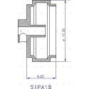 Slot.it PA18-Pl Jantes Plastique Noir Ø17,3 x 8,2mm + enjoliveur type BBS x4