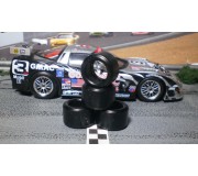 1/24 PAUL GAGE URETHANE SLOT CAR TIRES 2pr fit Corvette C6R & Ferrari F575 
