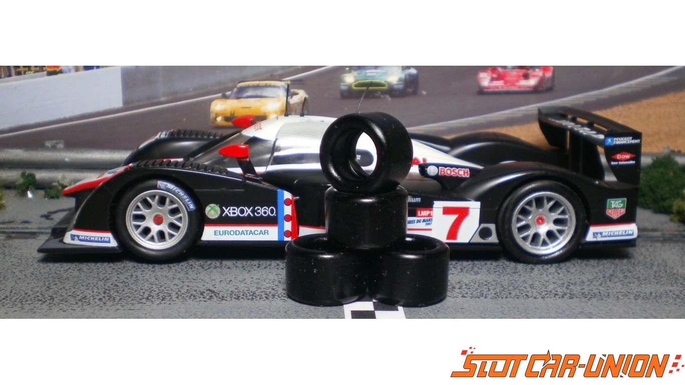 XPG URETHANE SLOT CAR TIRES 2pr PGT-20125LMDF fit NSR Porsche 911 GT3 w/air-ride 