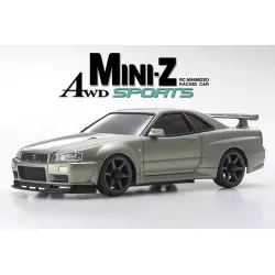 Kyosho MINIZ MA020 SPORTS 4WD NISSAN SKYLINE GTR R34 (KT19) V.SPEC NUR