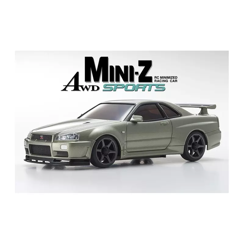 Kyosho MINIZ MA020 SPORTS 4WD NISSAN SKYLINE GTR R34 (KT19) V.SPEC NUR